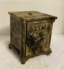 ANTIQUE VINTAGE Cast Iron Combination Home Safe Have Combination