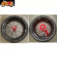 KKE 17" Supermoto Tires Wheels Set for Honda CRF250R 2004-2013 CRF450R 02-12