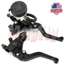 Master Cylinder Hydraulic Reservoir Brake Clutch Levers For Universal Motorcycle (For: 2009 Yamaha TMAX)