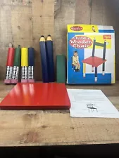 Vintage Child's Wooden Chair Pencil Design Ideal For Children Ages 3 And Up