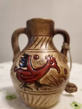 SALE! WAS 25. VTG HANDMADE NATIVE AMERICAN 2 HANDLE POTTERY VASE