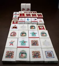 Vintage Hallmark Keepsake Lot 33 Ornaments In Boxes