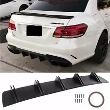 Black Rear 10 Lip Diffuser Lower Spoiler For Mercedes Benz W212 W211 E350 E550