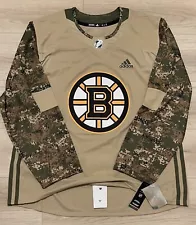 NEW Authentic Adidas Boston Bruins Military Appreciation Camo NHL Jersey size 56