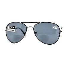 Bifocal Magnification Lens Sunglasses Unisex Classic Pilot Reader