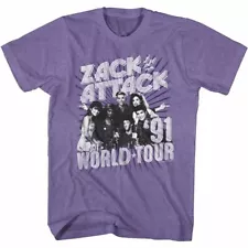 Saved by the Bell Zack Attack '91 Tour Retro Purple T-Shirt