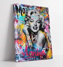 COOL MARILYN MONROE GRAFFITI STYLE DECOR CANVAS WALL ART PICTURE PRINT