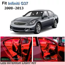 For Infiniti G37 2008-2013 Premium Red LED Interior Lights Kit 10 Pieces