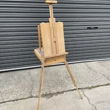 ORIGINAL VINTAGE RETRO Folding Outdoor Artist Paint Canvas Easel Art Compact