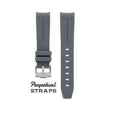 SOLID GRAY - RUBBER WATCH STRAP for Omega X Swatch Speedmaster MoonSwatch