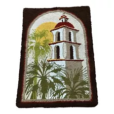 Entry Way Rug Hand Crafted Wall Hanging California Mission 33" x 23"