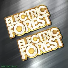 (2) TWO ELECTRIC FOREST Vinyl Decal Sticker For Car Laptop Skateboard NEW EDM