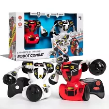 Sharper Image 2PC Remote Control RC Robot Fighting Set Playset LED Toys for Kids