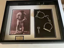 OCT is Harry Houdini Month Replica shadow box, Professionally Framed, Beautiful!