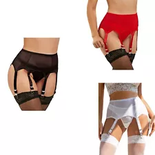 Garter Belt Waspie High Waisted 6 Suspenders Sexy Lingerie Set Plus Size 8-22 UK