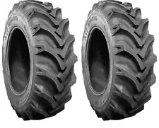 Two-13.6x28 Rear Tractor Tires R1 13.6-28 with Tubes Heavy Duty Lug Bar