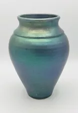 VTG Pewabic Iridescent Glazed Pottery Vase 7” Tall “2005”