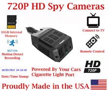 HD 720P Car Vehicle Power Inverter Hidden Spy Camera for Recording Inside Car SD