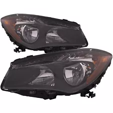 Headlight Halogen Set Black For 2014-2019 Mercedes Benz CLA250/CLA45 AMG (For: 2018 CLA45 AMG)