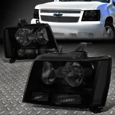 FOR 07-14 CHEVY TAHOE SUBURBAN PAIR TINTED HOUSING CLEAR CORNER HEADLIGHT LAMPS (For: More than one vehicle)