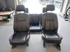 '16 NISSAN TITAN XD SL complete black leather seat set heated electric OEM