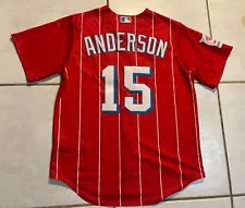 Nike City Connect Miami Marlins Anderson 15 Jersey Sugar Kings T770 Men’s Large