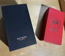 Empty Boxes For Droid Turbo 2 & Moto Z 4 WIth Booklets NO PHONES JUST BOX