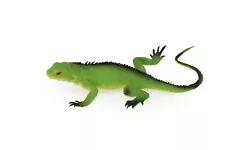 Lizard, Green Forest Lizard, Reptile, Very Realistic Rubber Hand Painted Toy 7"