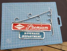 Vintage Grain Belt Premium Bear Beverage Dept. Metal Advertising Sign