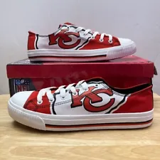 KANSAS CITY CHIEFS Red/White FOCO NFL "Low Top Sneakers" Shoes (Men's Size 8)