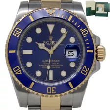 Rolex New Submariner 116613 Blue Steel Gold Ceramic WARRANTYDATED2021 #RL1870-1