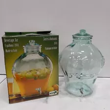 Sam's Club 5gal. Clear Glass Cold Drink Dispenser Jar IOB