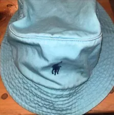 Ralph Lauren Polo Bucket Hat Teal Blue With Blue Pony L/XL Rare Color