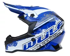 Wulfsport Kids Childrens Youth Off Road Pro Motocross Quad Buggy Helmet Blue