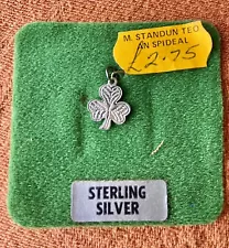 VTG Sterling Silver Shamrock Charm M. Standun An Spideal