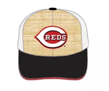 2022 Cincinnati Reds Straw Trucker Hat - September 3 Pre-Sale