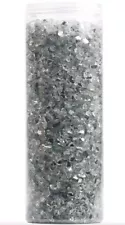 Crushed Glass Mirror Silver Clear Shiny Sparkling for Crafts, Resin Art 1.5 Lbs