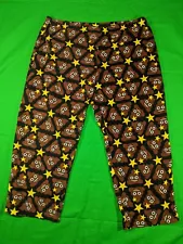 Emoji Brand Men's Black Poop Knit Sleep Pants Lounge Pant Pajama Bottoms (42 in)