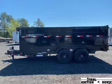 Brand New 2023 7x16 Iron Bull Dump Trailer With Tarp/Ramp