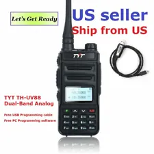 TYT TH-UV88 Talkie Walkie VHF/UHF Dual Band Analog Two-Way Radio US Seller