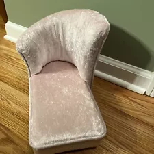 American Girl Doll Sit & Relax Pink Velvet Chaise Lounge Chair Retired 2007