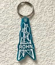 Vintage Keychain ROHN Key Ring Antenna Tower Shaped Fob Telecommunications