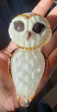 Handmade Barn Owl Glass Pipe