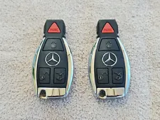 2 MERCEDES BENZ OEM GENUINE 4 BUTTON REMOTE SMART KEY FOB GLK GL C CL E S SL