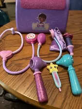 Disney Doc McStuffins Doctor Purple Sparkle Bag Medical Pretend Play Dr Kit