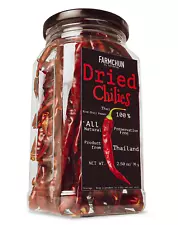 Whole Dried Thai Chili Pepper 2.50 Oz DRIED RED CHILI PEPPERS, Perfect for Spicy