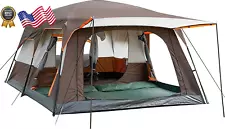 Extra Large Tent 10-12-14 Person Style-B Family Cabin Tents 2 Rooms 3 Doors