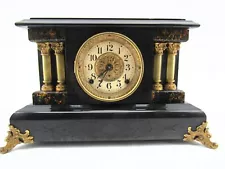 Antique 1880 Seth Thomas Adamantine Mantel Clock Beautiful Working Condition