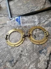 Vintage Brass Nautical Portholes Pair