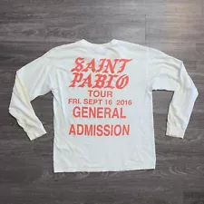 Mens Kanye West Saint Pablo Tour Merch L/S Shirt Miami Florida Date Sz. L